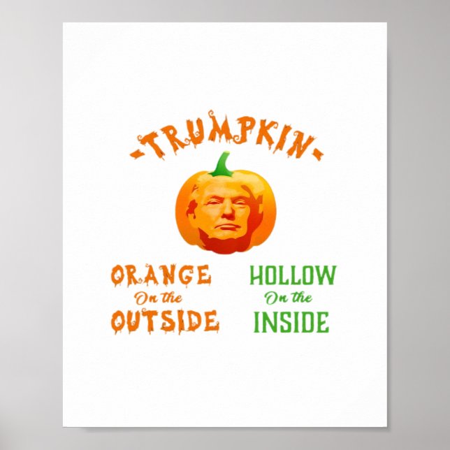 Trumpkin Funny Halloween Classic Poster (Framsidan)