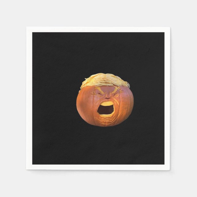 Trumpkin - Funny Halloween Pappersservett (Framsidan)