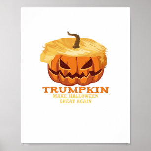 Trumpkin Funny Halloween Pumpkin - Classic Costume Poster