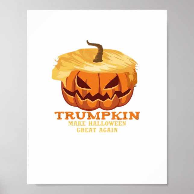 Trumpkin Funny Halloween Pumpkin - Classic Costume Poster (Framsidan)