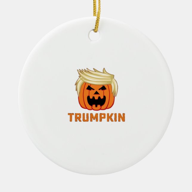 Trumpkin - Funny Parody Slogan Julgransprydnad Keramik (Framsidan)