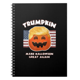 Trumpkin Funny Pumpkin Paj Pun Usa Liberals Hallow Anteckningsbok