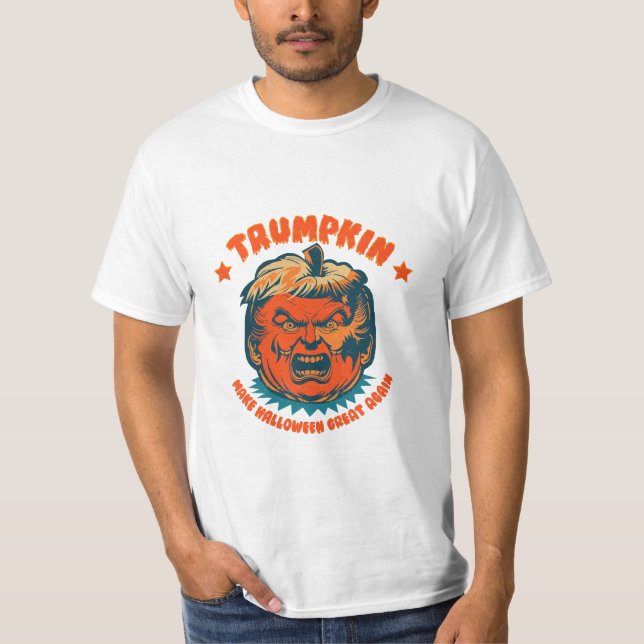 trumpkin gör halloween bra igen roligt t shirt (Framsida)