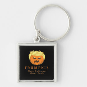 Trumpkin Gör Halloween Underbar igen - Creepy Funn Fyrkantig Silverfärgad Nyckelring