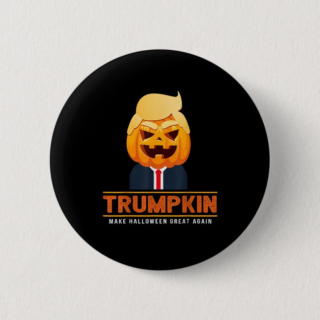 Trumpkin Gör Halloween Underbar igen Halloween Knapp (Framsida)