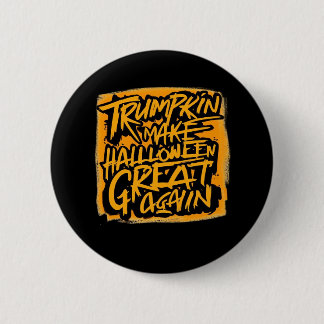 Trumpkin Gör Halloween Underbar igen - höstslott Knapp