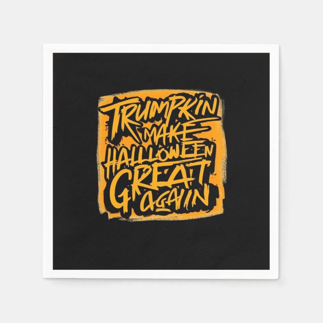 Trumpkin Gör Halloween Underbar igen - höstslott Pappersservett (Framsidan)