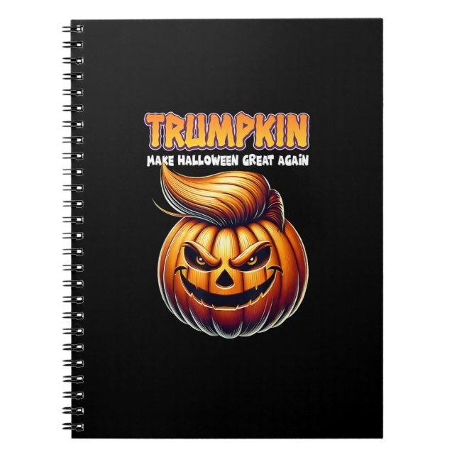 Trumpkin Gör Halloween Underbar igen Jack O Lanter Anteckningsbok (Framsidan)
