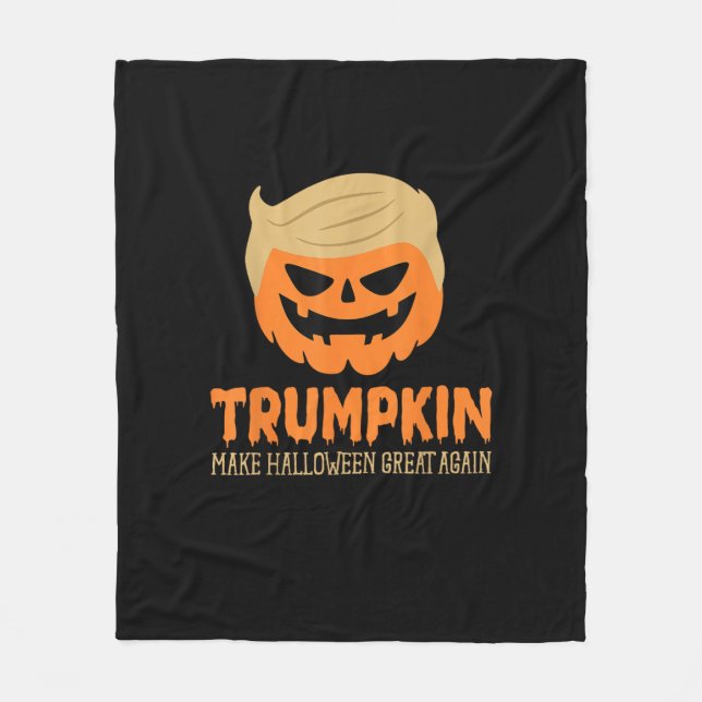 Trumpkin Gör Halloween Underbar igen Jack o lanter Fleecefilt (Framsidan)