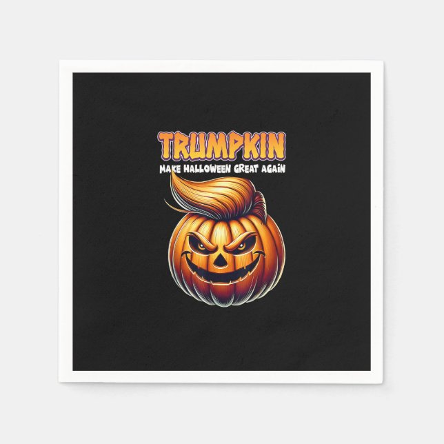 Trumpkin Gör Halloween Underbar igen Jack O Lanter Pappersservett (Framsidan)