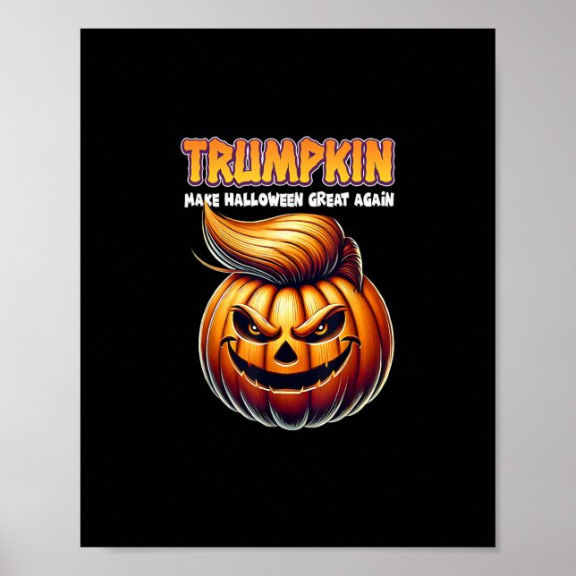 Trumpkin Gör Halloween Underbar igen Jack O Lanter Poster (Framsidan)