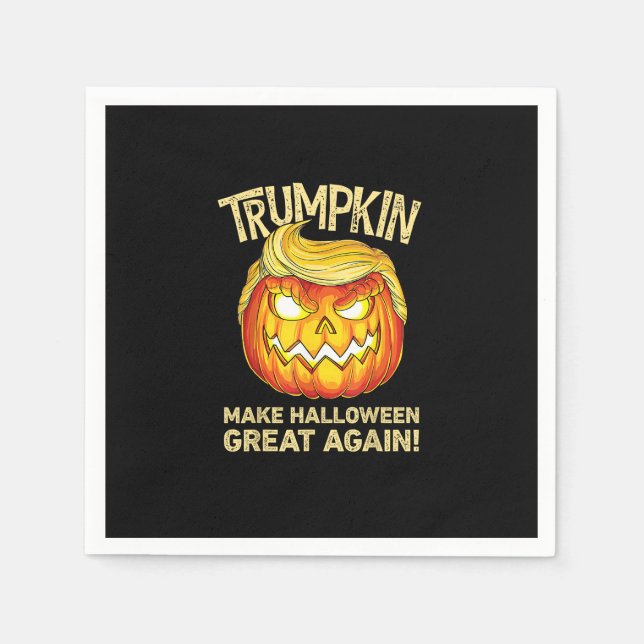 Trumpkin Gör Halloween Underbar igen, lustig Pumpk Pappersservett (Framsidan)