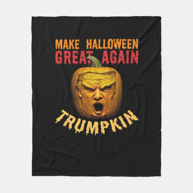 Trumpkin Gör Halloween Underbar igen - Lustigt Don Fleecefilt (Framsidan)