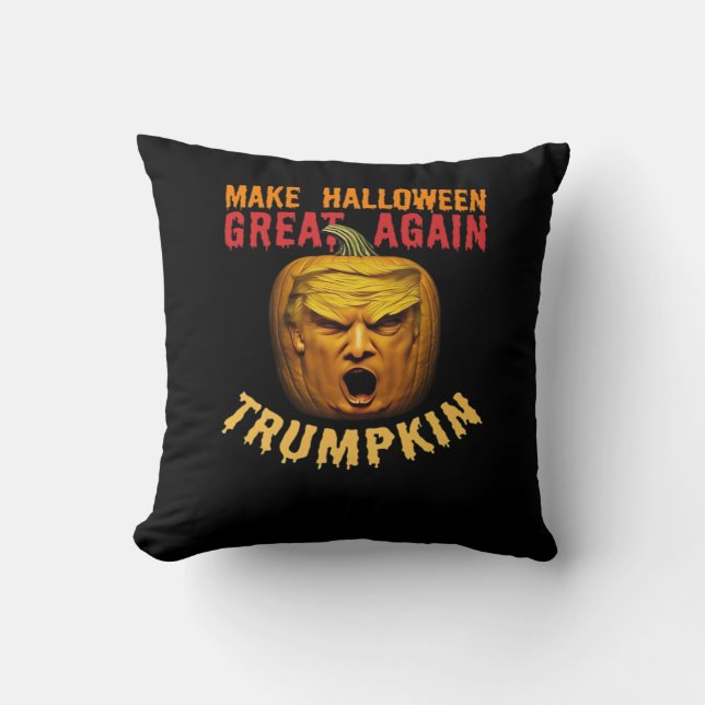 Trumpkin Gör Halloween Underbar igen - Lustigt Don Kudde (Framsida)