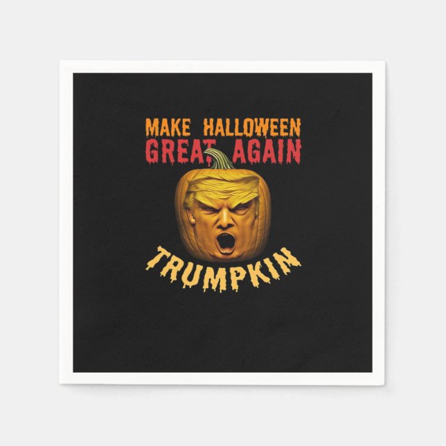 Trumpkin Gör Halloween Underbar igen - Lustigt Don Pappersservett (Framsidan)