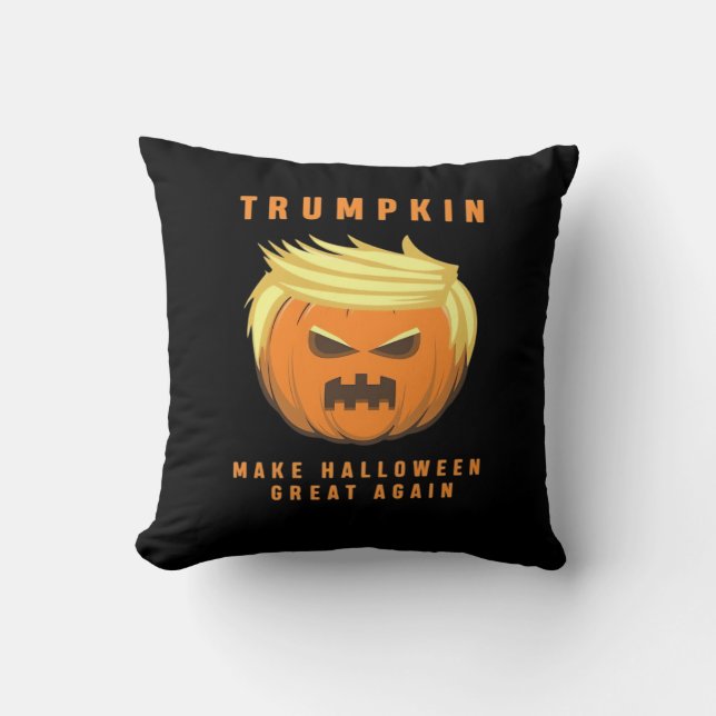 Trumpkin Gör Halloween Underbar igen Passande Kudde (Framsida)
