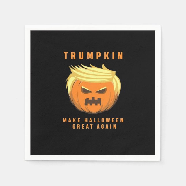 Trumpkin Gör Halloween Underbar igen Passande Pappersservett (Framsidan)
