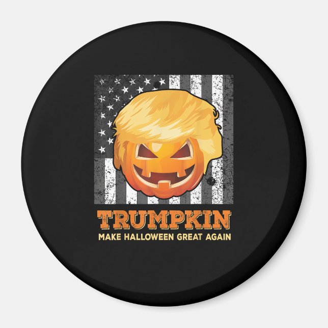 Trumpkin Gör Halloween Underbar igen President Pum Magnet (Framsidan)