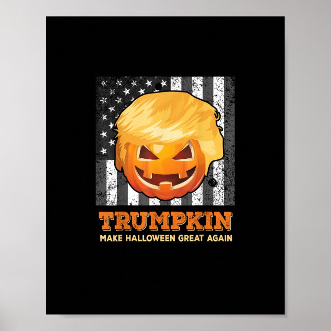 Trumpkin Gör Halloween Underbar igen President Pum Poster (Framsidan)