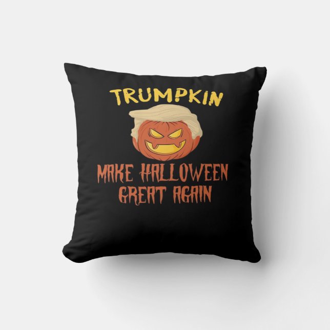 Trumpkin Gör Halloween Underbar igen - roligt Cost Kudde (Framsida)