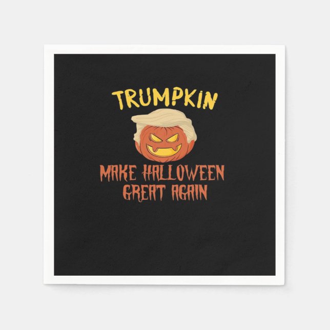Trumpkin Gör Halloween Underbar igen - roligt Cost Pappersservett (Framsidan)