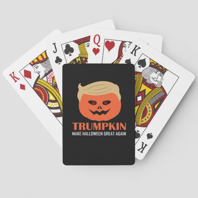Trumpkin Gör Halloween Underbar igen, roligt P Casinokort (Baksidan)