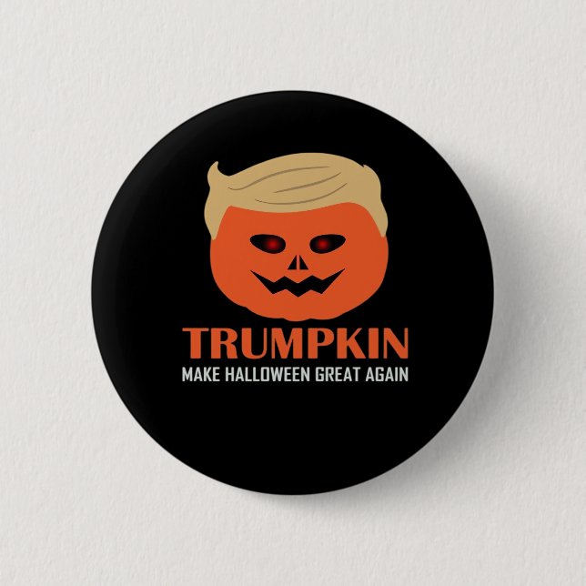 Trumpkin Gör Halloween Underbar igen, roligt P Knapp (Framsida)