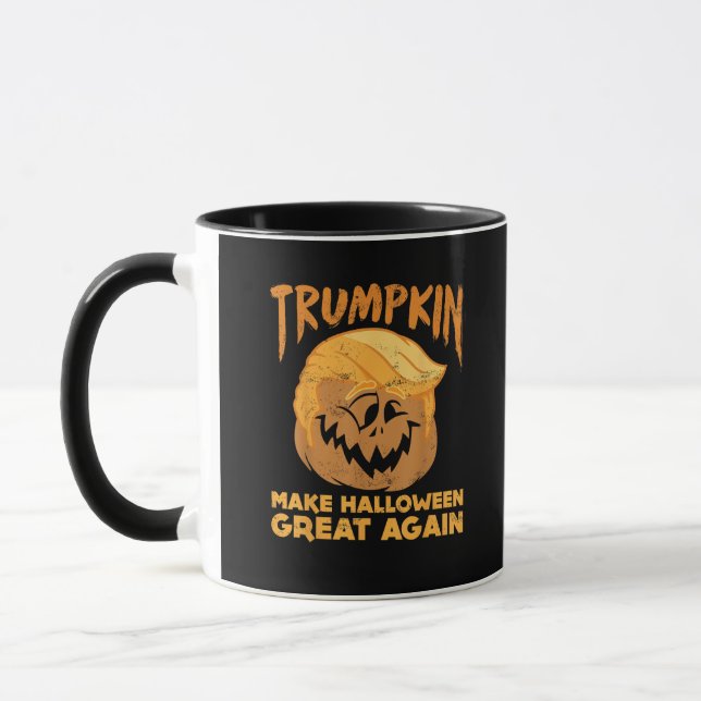 Trumpkin Gör Halloween Underbar igen, roligt Polit Mugg (Vänster)