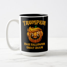 Trumpkin Gör Halloween Underbar igen, roligt Polit Två-Tonad Mugg