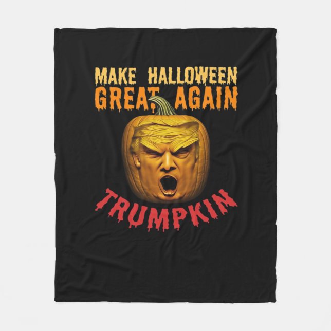 Trumpkin Gör Halloween Underbar igen - roligt Pump Fleecefilt (Framsidan)