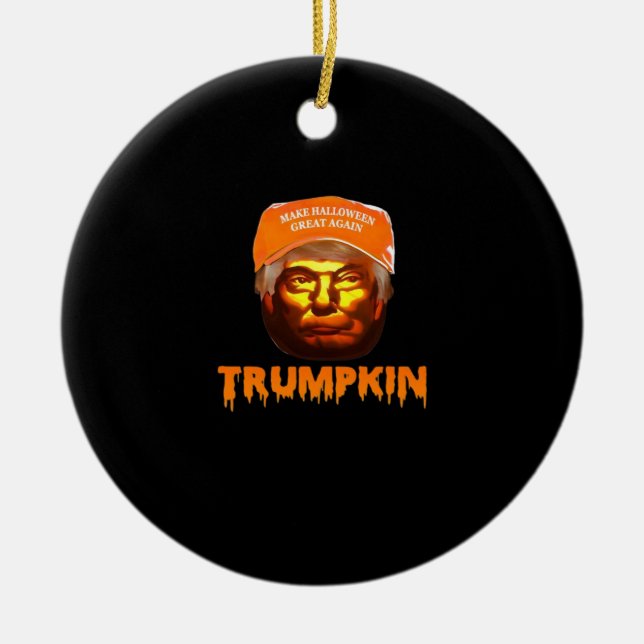 Trumpkin Gör Halloween Underbar igen Sloth Julgransprydnad Keramik (Framsidan)