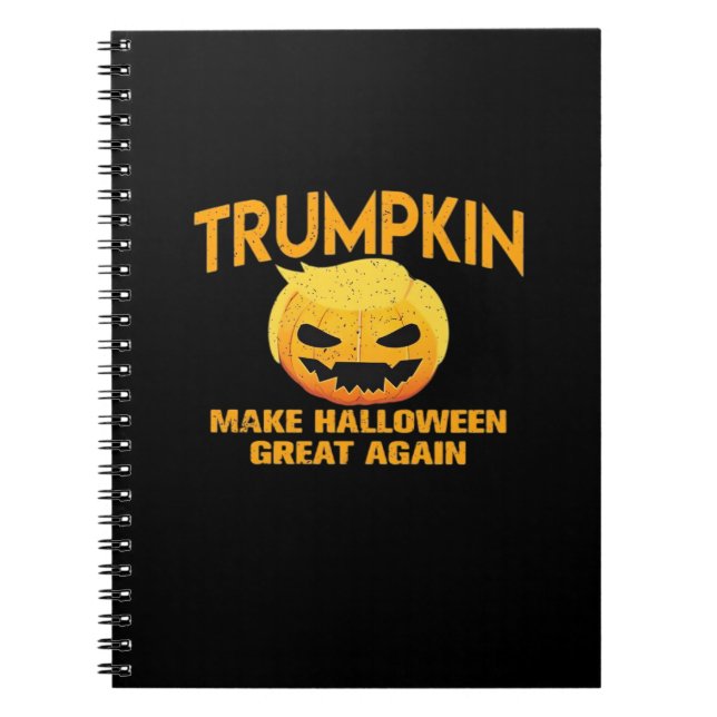 Trumpkin Gör Halloween Underbar igen - Sloth Parod Anteckningsbok (Framsidan)