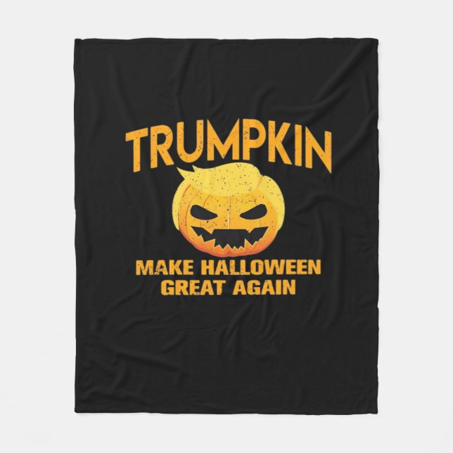 Trumpkin Gör Halloween Underbar igen - Sloth Parod Fleecefilt (Framsidan)