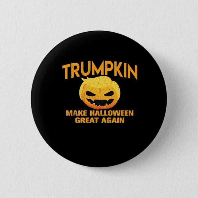 Trumpkin Gör Halloween Underbar igen - Sloth Parod Knapp (Framsida)