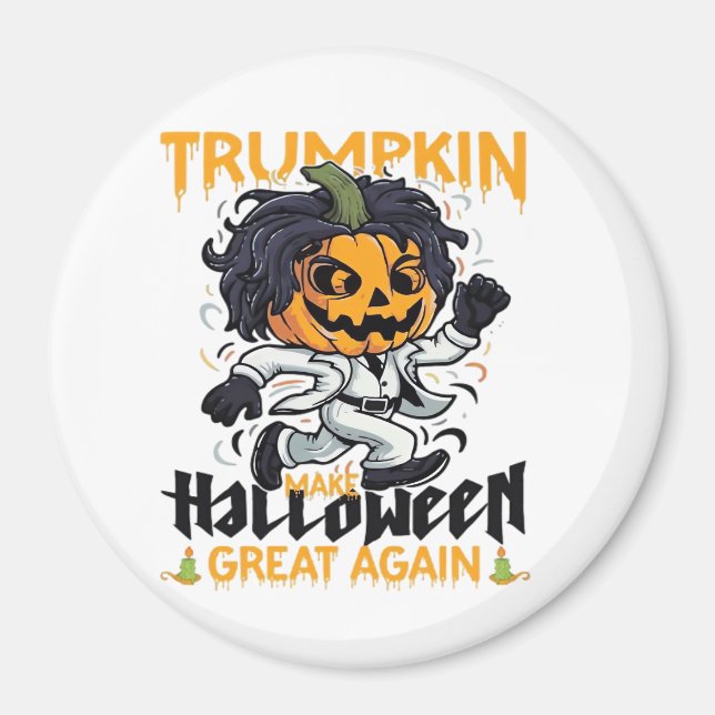 Trumpkin Gör Halloween Underbar igen Trumpkin Cost Magnet (Framsidan)