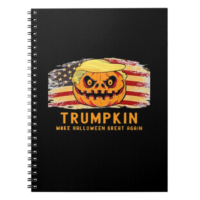 Trumpkin Gör Halloween Underbar igen, USA Flagga l Anteckningsbok (Framsidan)