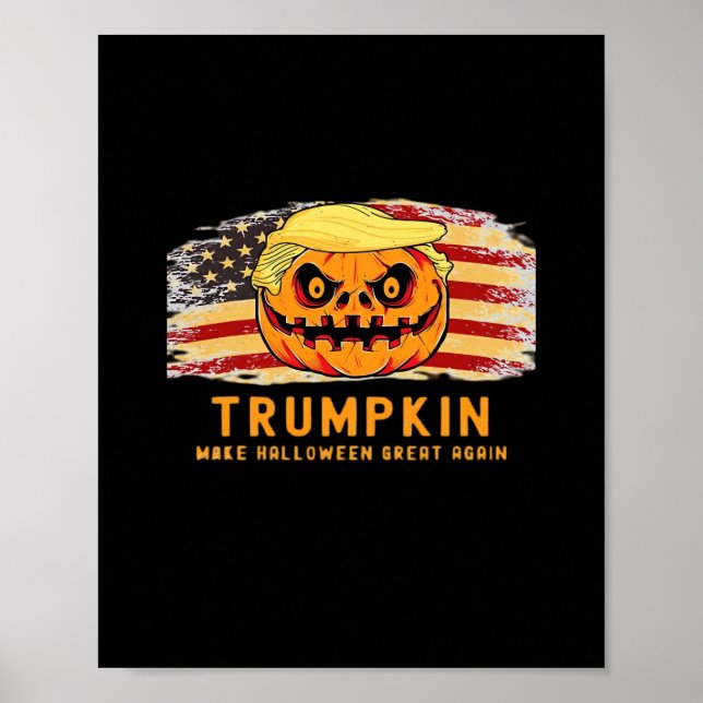 Trumpkin Gör Halloween Underbar igen, USA Flagga l Poster (Framsidan)