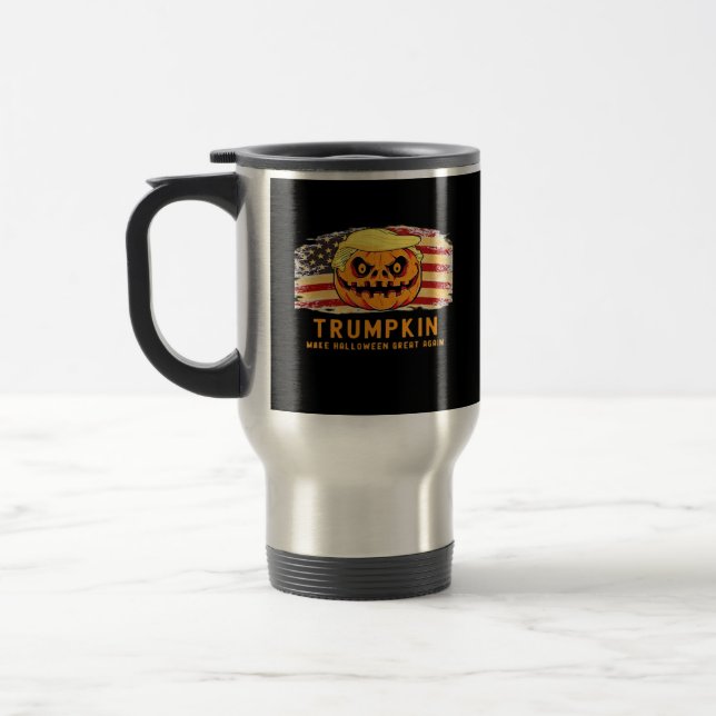 Trumpkin Gör Halloween Underbar igen, USA Flagga l Resemugg (Vänster)