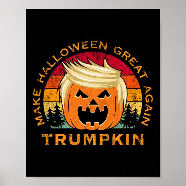 Trumpkin Gör Halloween Underbar igen Vintage Poster (Framsidan)