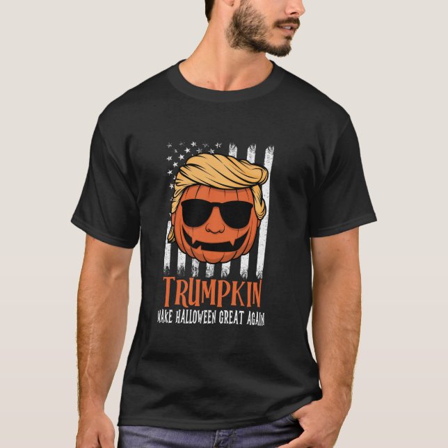 Trumpkin gör Halloween Underbart igen Halloween-ko T Shirt (Framsida)