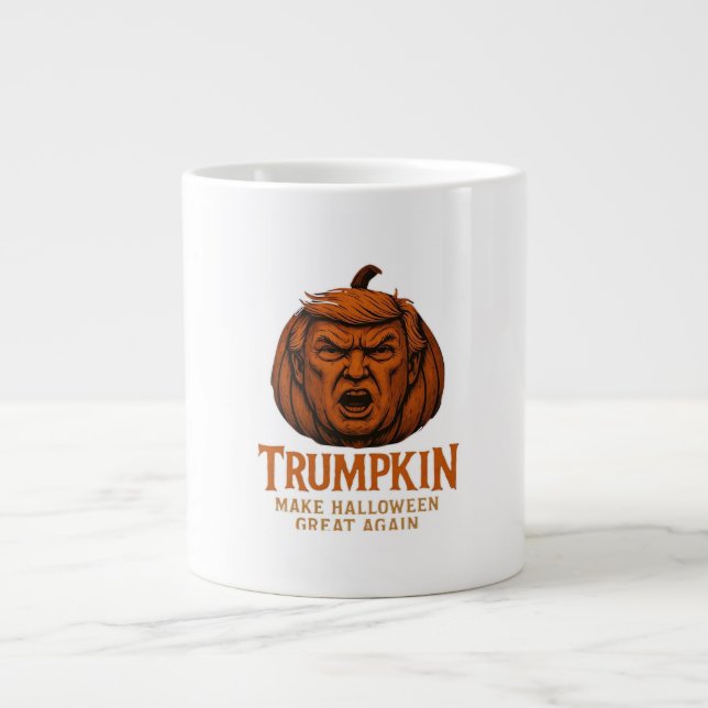 Trumpkin? Gör Halloween Underbart igen Jumbo Mugg (Framsidan)