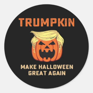 Trumpkin Gör Halloween Underbart igen - Klassisk p Runt Klistermärke