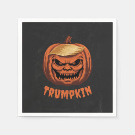 Trumpkin - Grinning Donald Trump Halloween Pumpkin Pappersservett