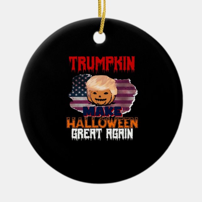 Trumpkin Halloween Classic Julgransprydnad Keramik (Framsidan)