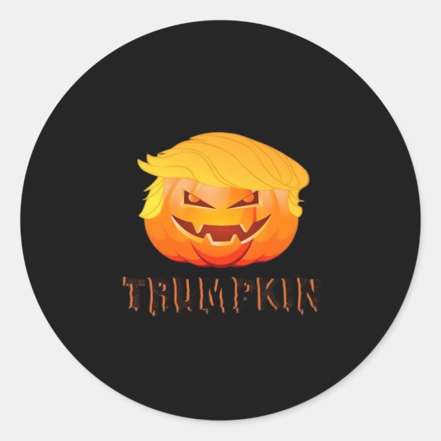 Trumpkin Halloween Classic Runt Klistermärke (Framsida)