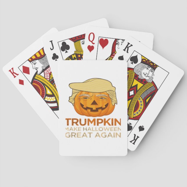 Trumpkin Halloween Funny Classic Casinokort (Baksidan)