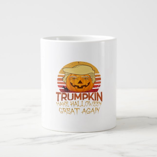 Trumpkin Halloween Funny Classic Jumbo Mugg (Framsidan)