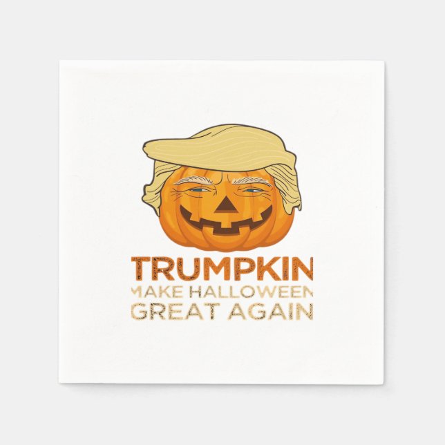 Trumpkin Halloween Funny Classic Pappersservett (Framsidan)