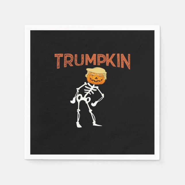 Trumpkin Halloween Funny Classic Pappersservett (Framsidan)