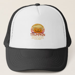 Trumpkin Halloween Funny Classic - politisk pumpk Keps